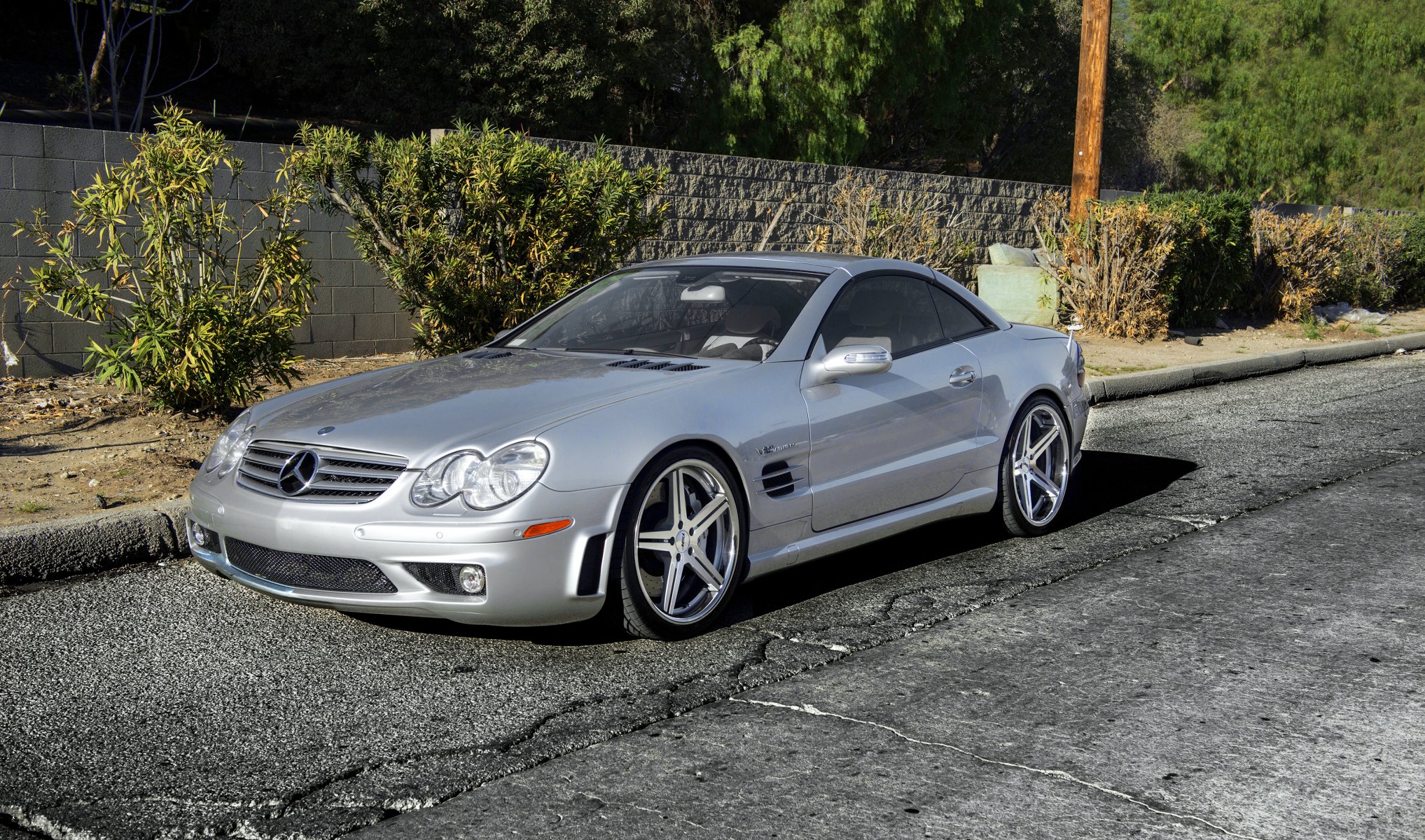 mercedes sl65 silber vorne räder mercedes benz besen silber