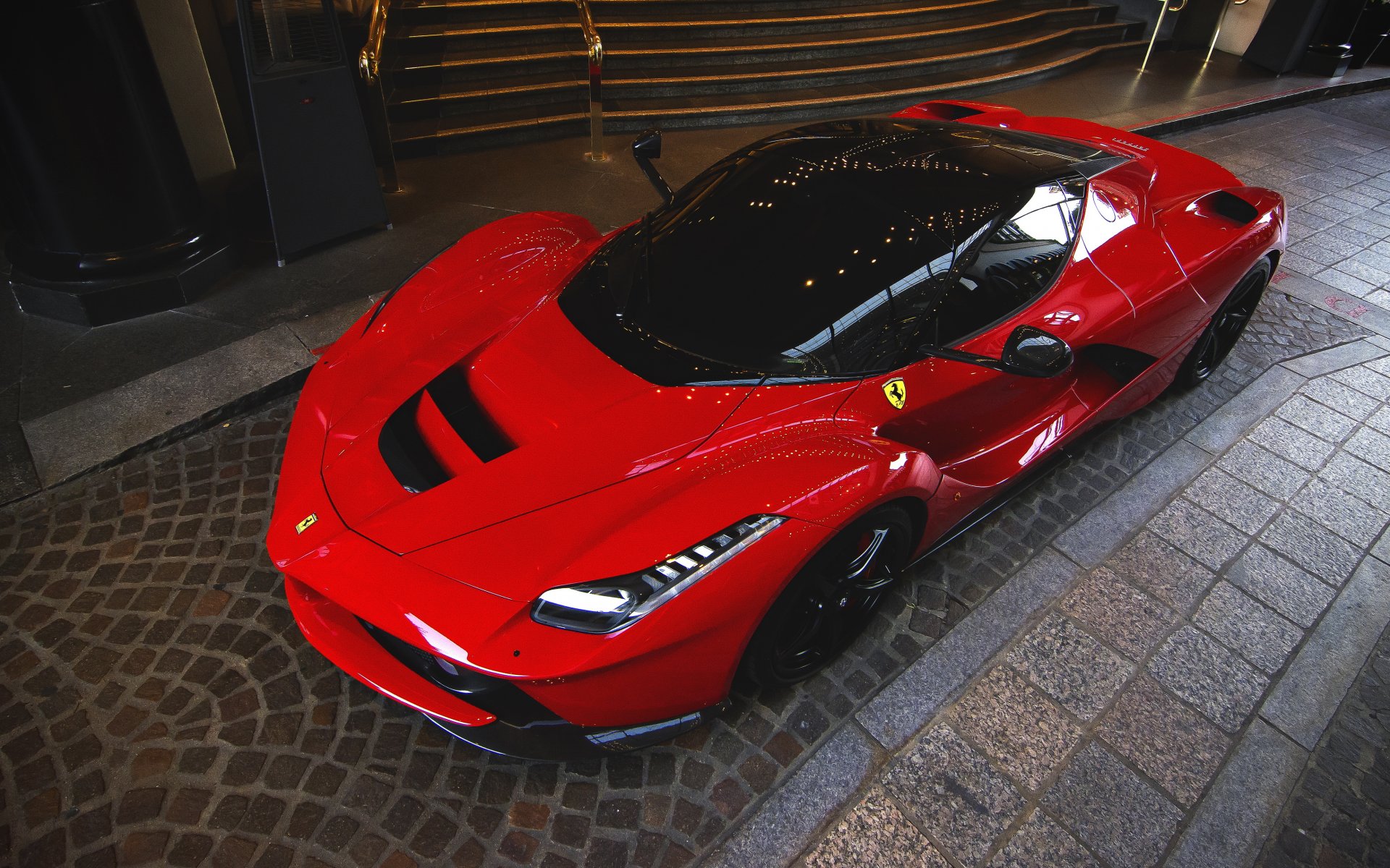 ferrari laferrari supercar rosso