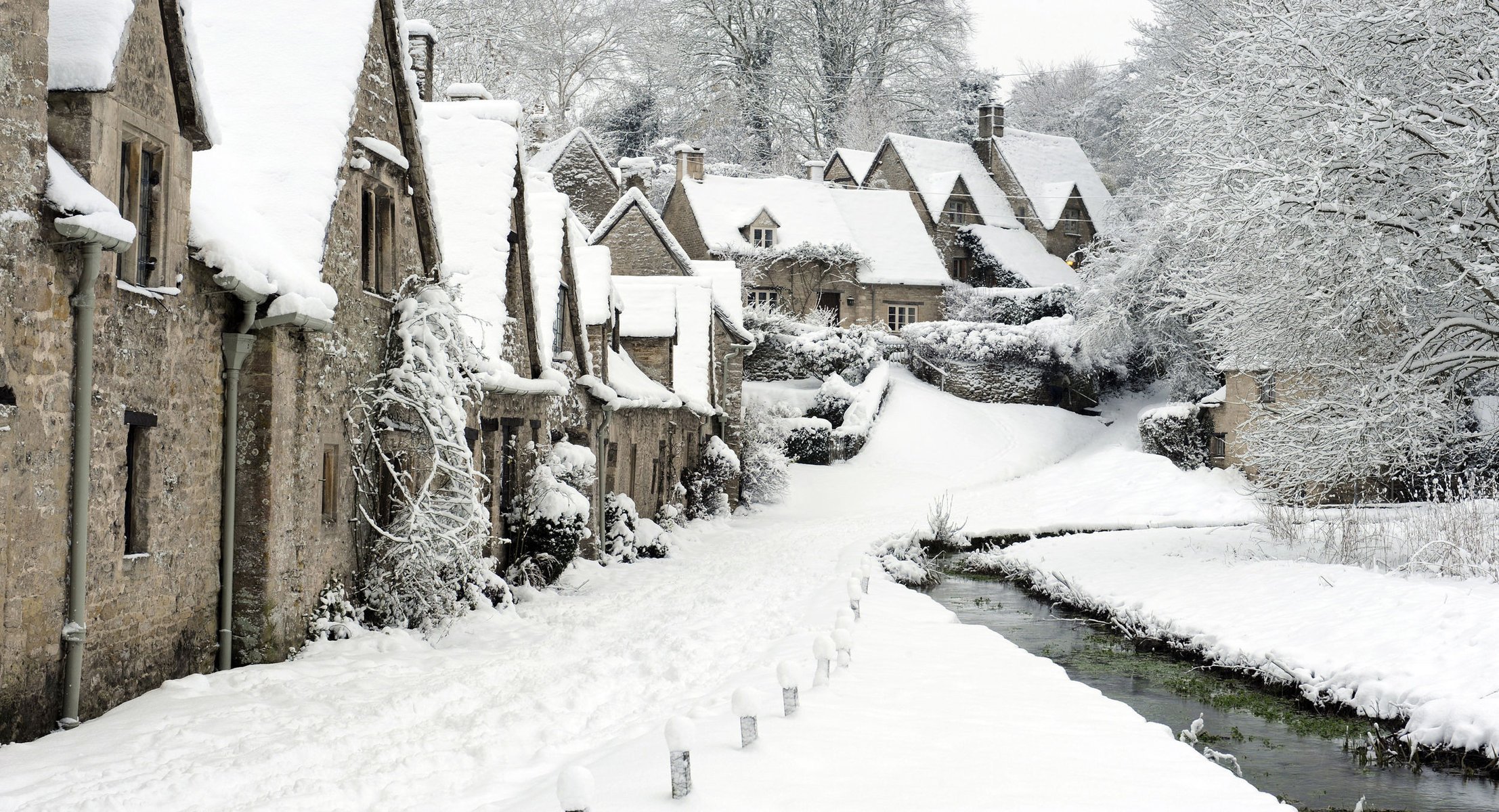 bibury inverno neve frazione inghilterra