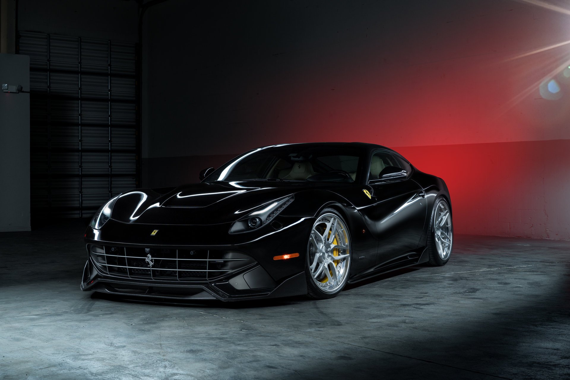 ferrari f12 berlinetta wheels black power supercar light front