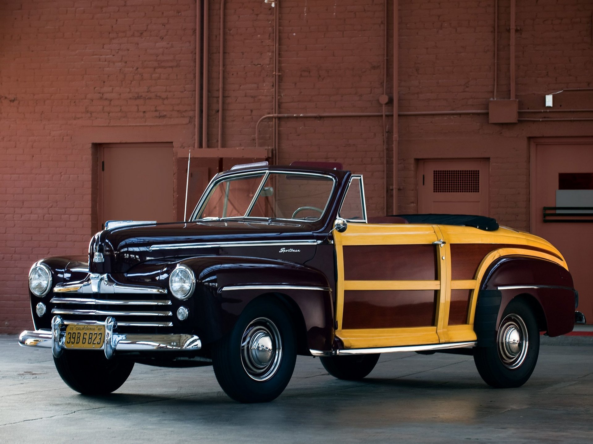 samochód 1948 ford super deluxe sportowiec kabriolet klasyczny