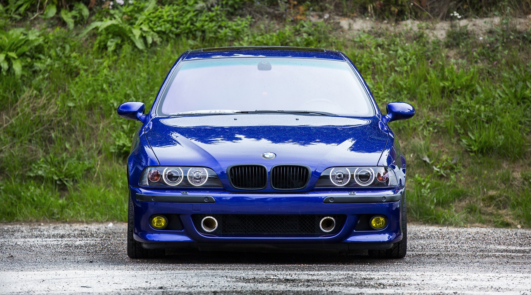 bmw m5 e39 blu bmw anteriore riflessione