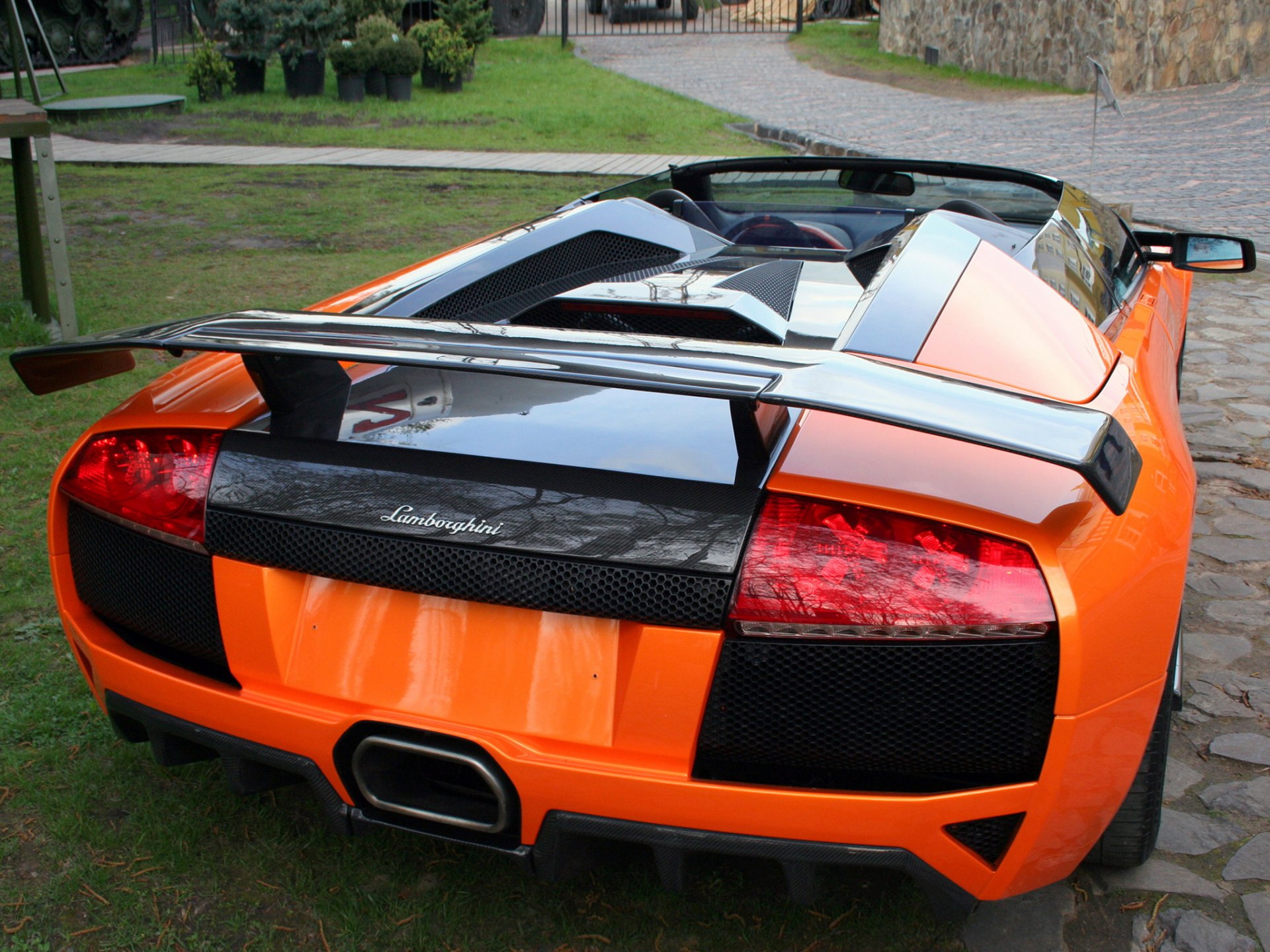 posición de diseño lamborghini murcielago roadster lamborghini vista trasera spoiler