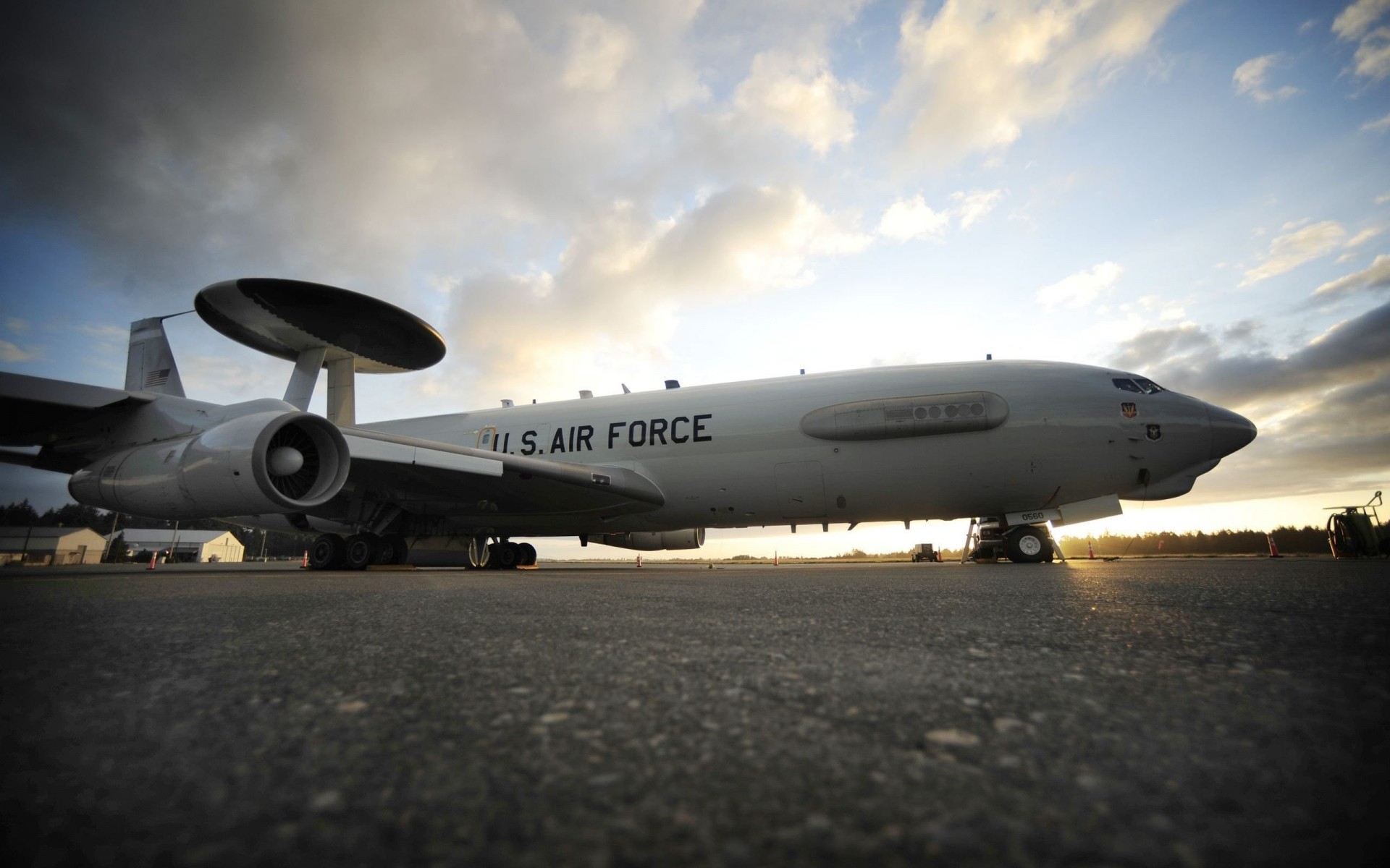 ruta los e. e. u. u. avión militar awacs