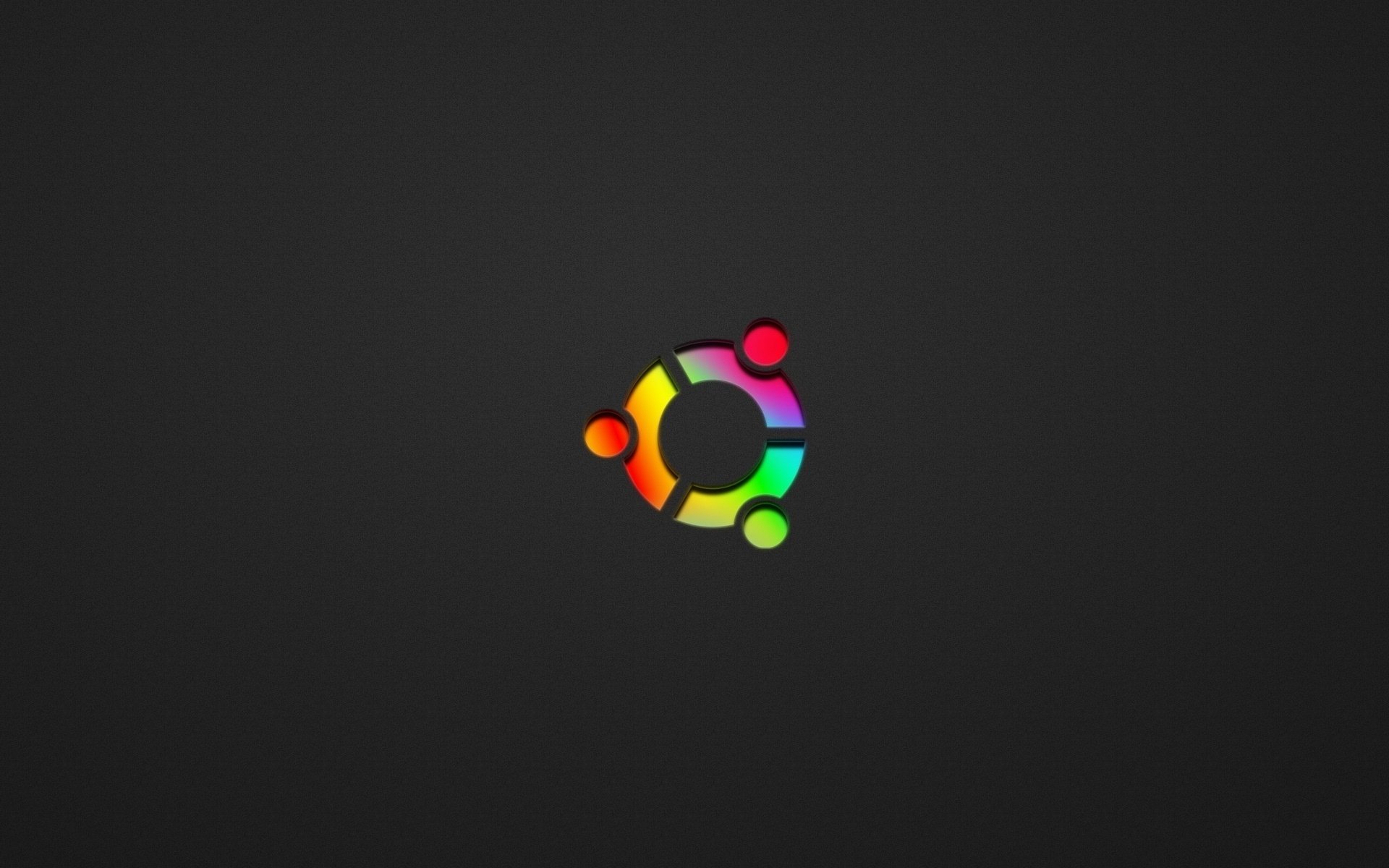 ubuntu colored cercle multicolore minimalisme emblèmes