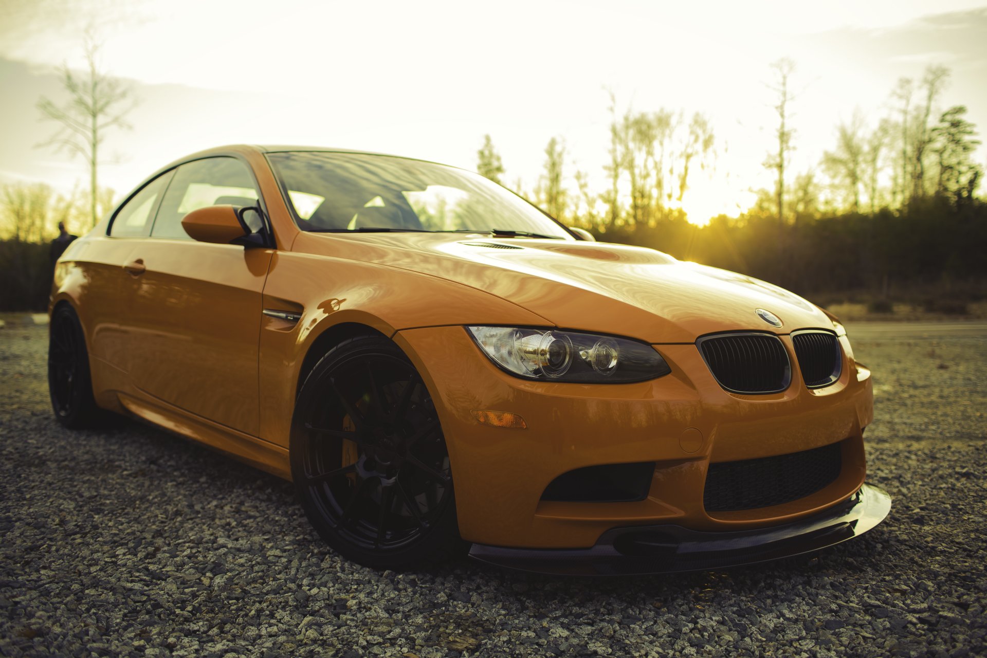 bmw m3 e92 orange bmw vorderansicht reflexion