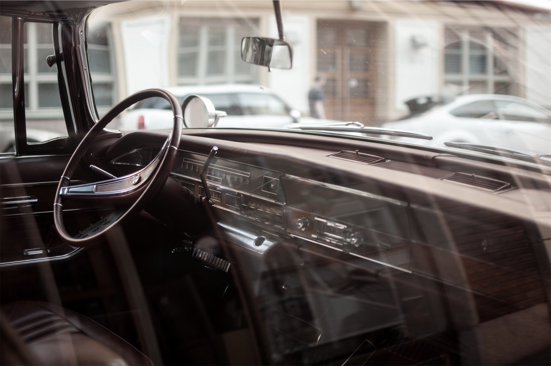 auto interno volante pannello strumentazione vecchio