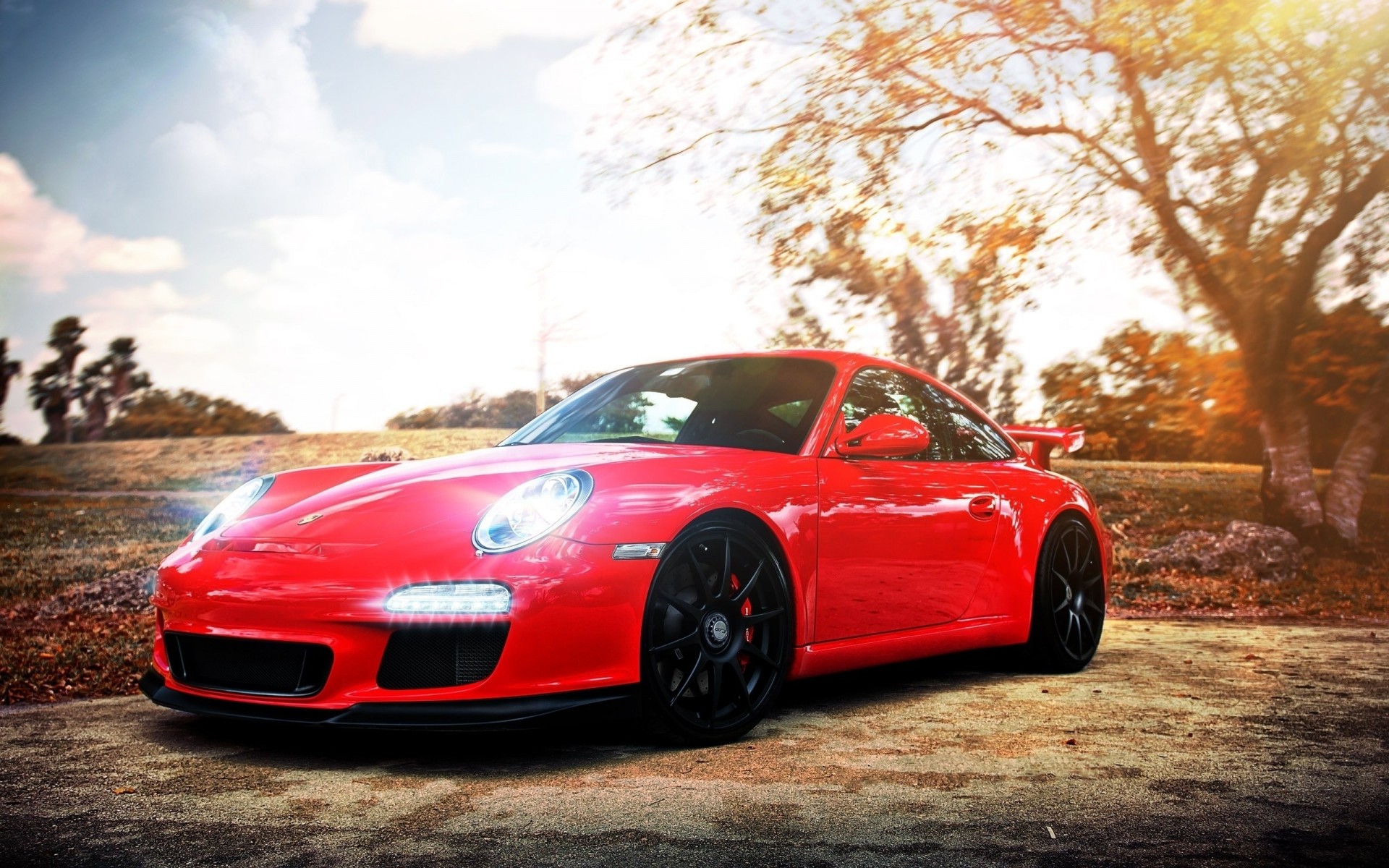 porsche cars vehicles car machinery red