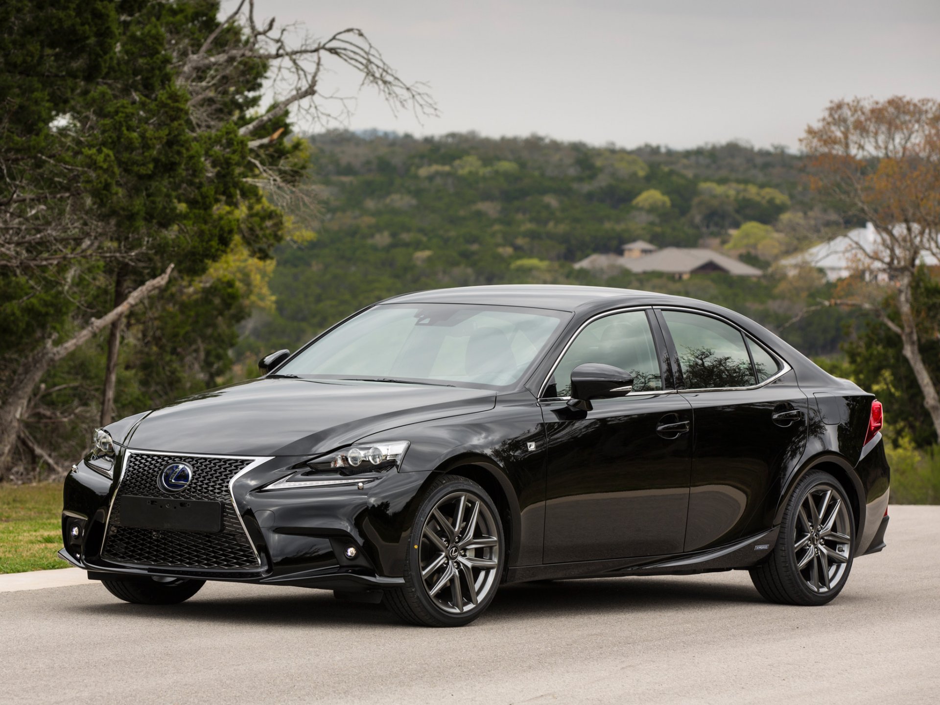 lexus is 300h f-sport voiture noir auto fond d écran