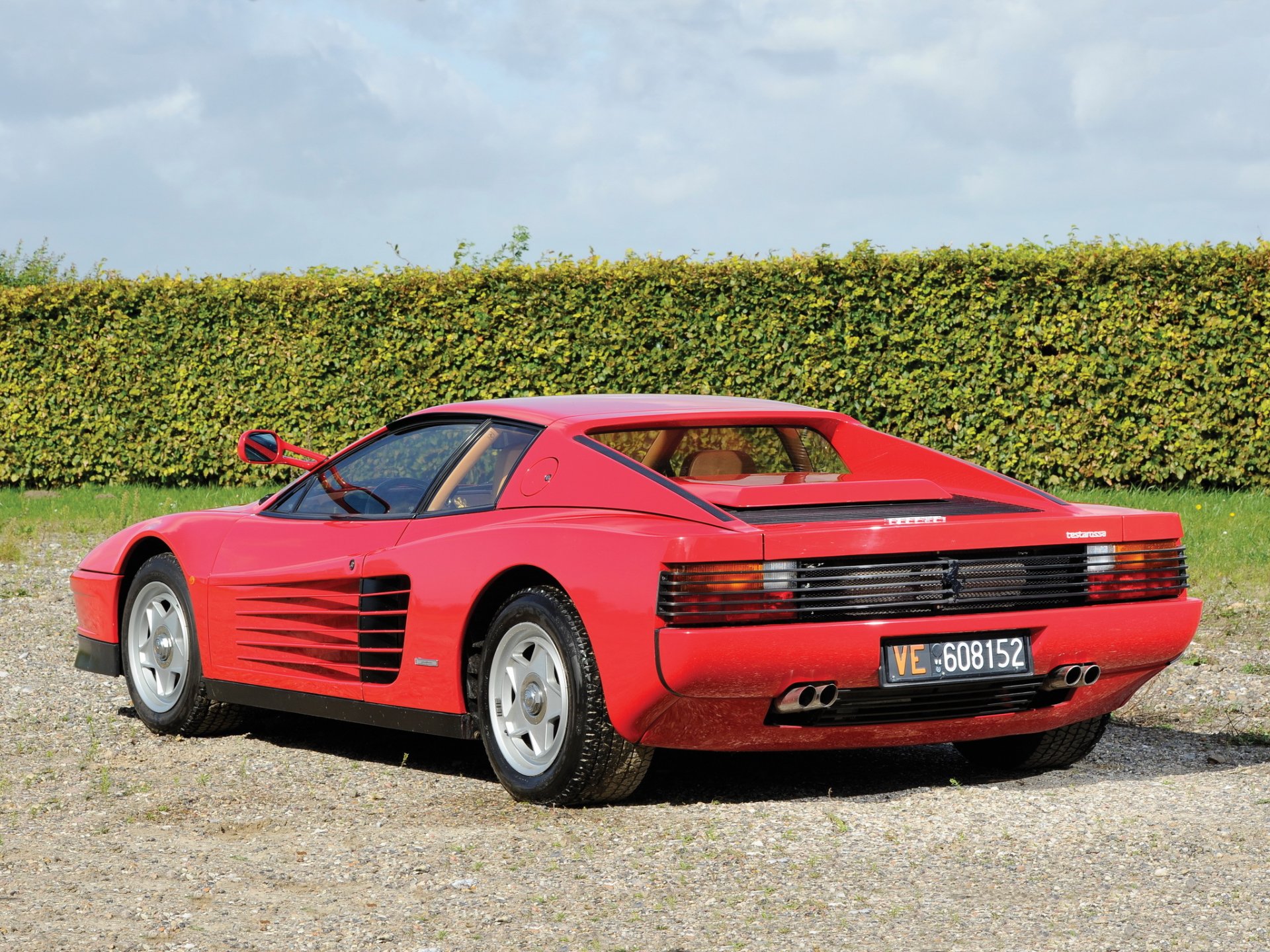 ferrari testarossa voiture vue arrière