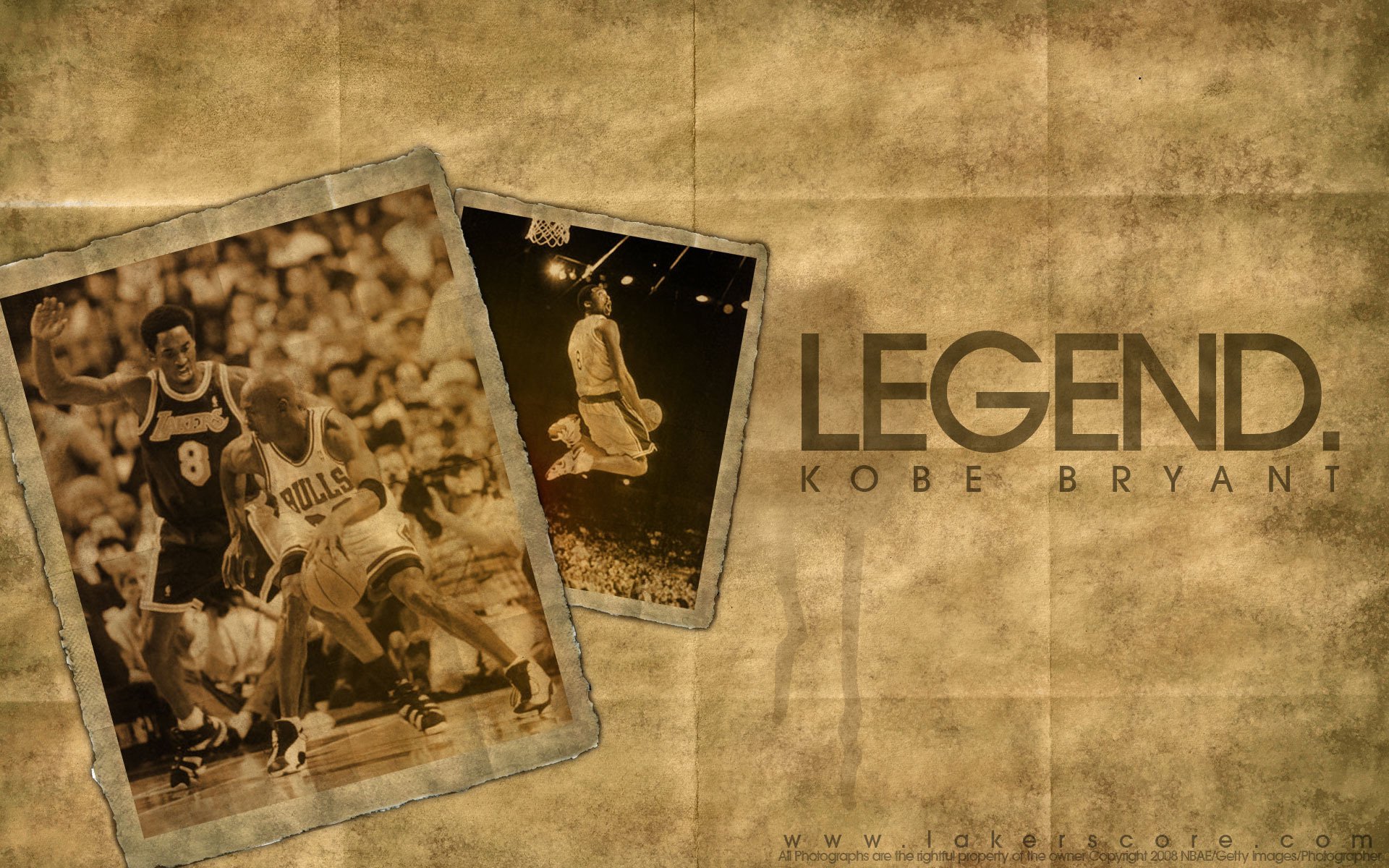 alte fotos gelbes papier kobe bryant legends nba basketballspieler sport basketball legende retro alte