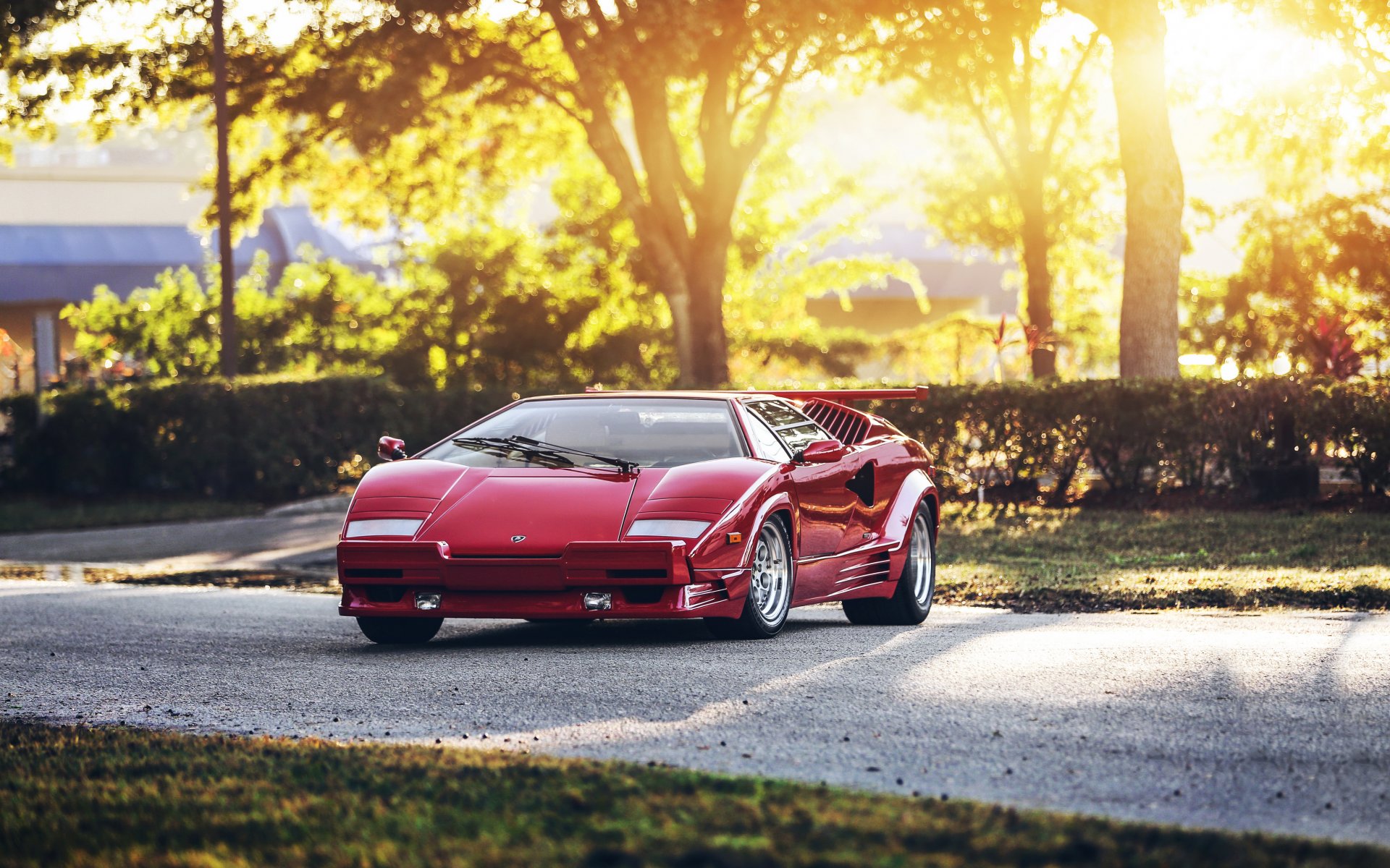 lamborghini countach superdeportivo rojo hq fondos de pantalla