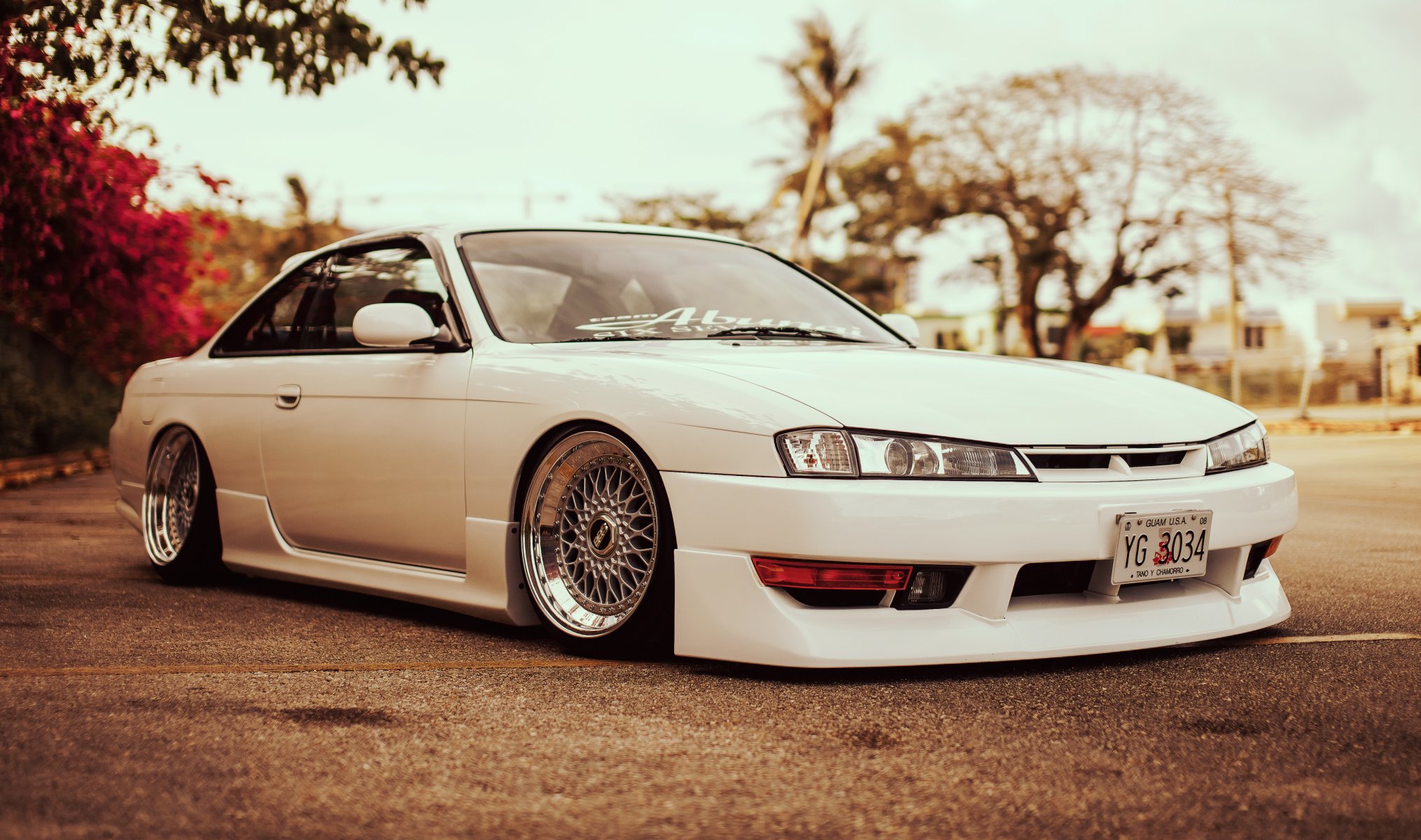 nissan silvia blanco s14 posición nissan blanco flores tuning