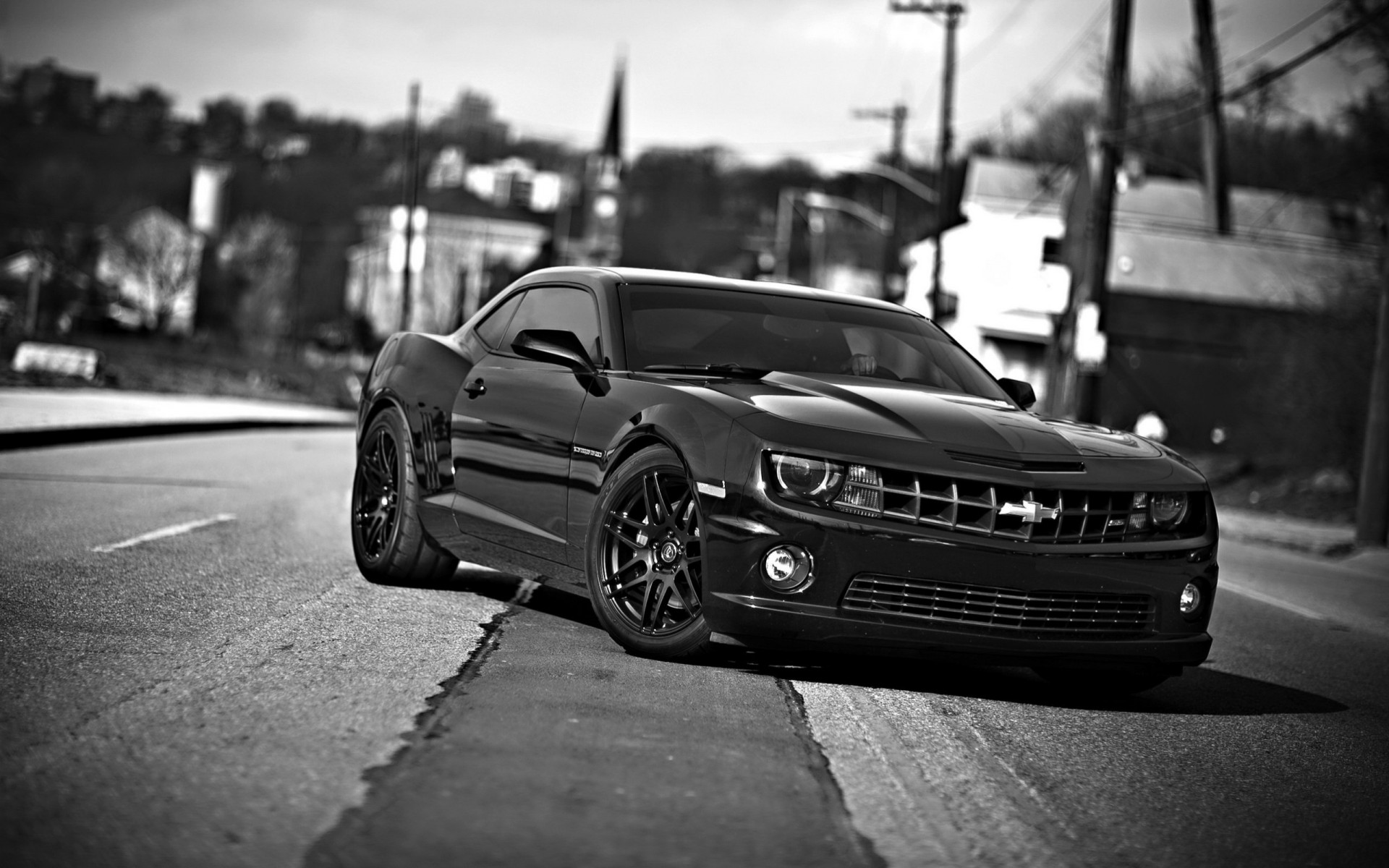 voiture chevrolet camaro chevrolet auto noir et blanc noir camaro corvette route jantes brouette asphalte phares