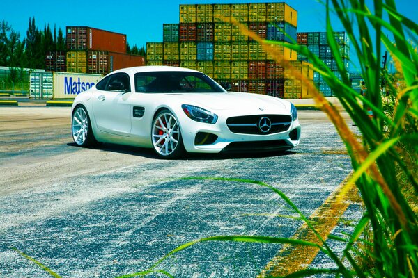 Mercedes-benz amg gt s 2015 totalmente blanco