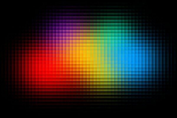 Immagine pixel multicolore su sfondo nero