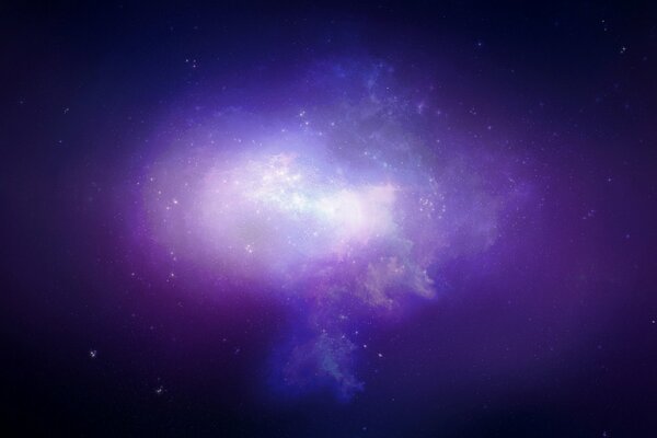 A lilac nebula similar to an explosion