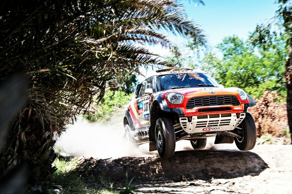 Mini Cooper at the Paris Dakar race