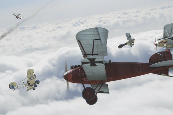 Bataille dans le ciel des avions à moteur léger