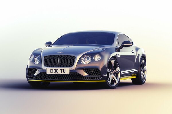 Bentley nero su sfondo chiaro
