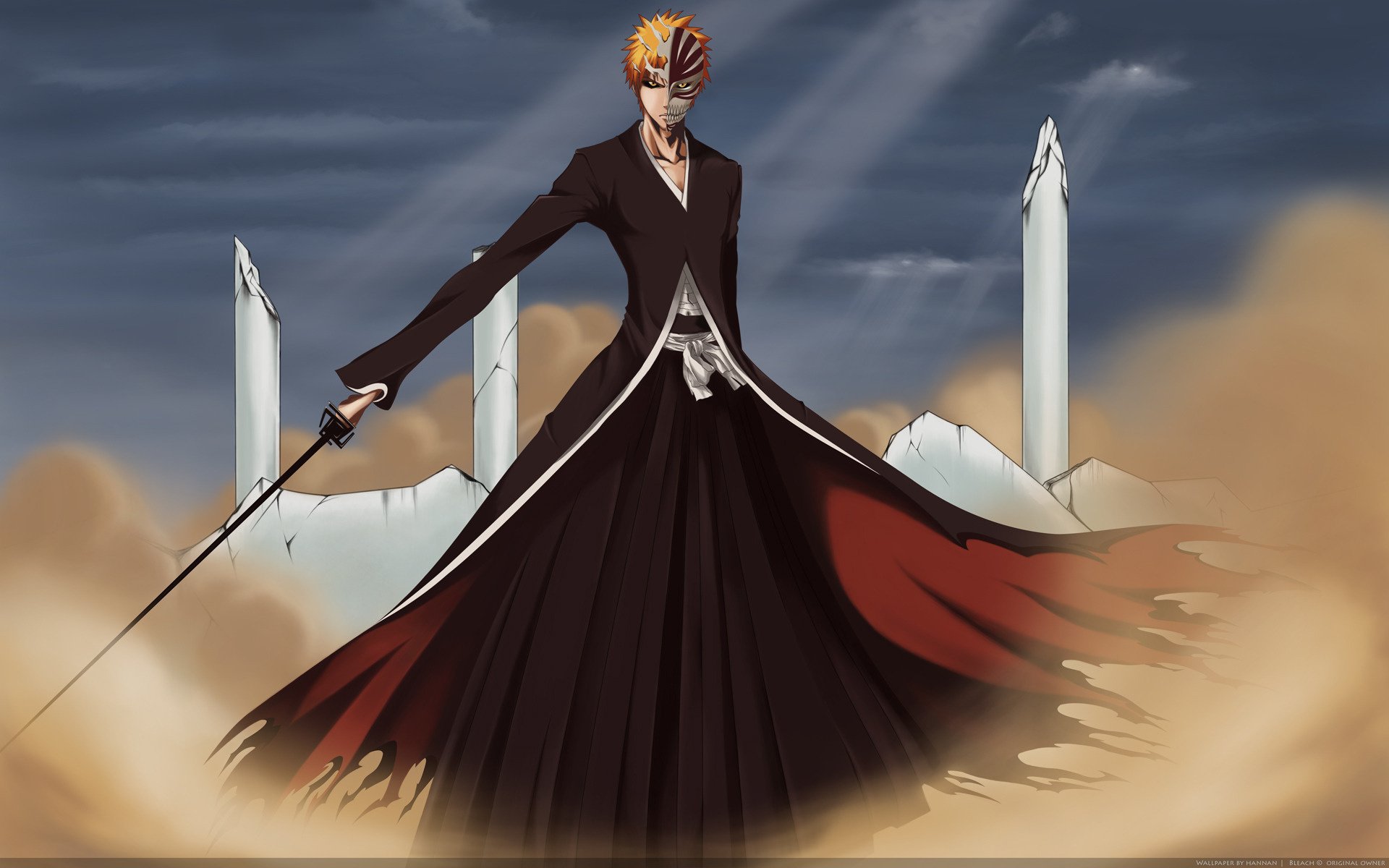 bleach bleach ichigo masque dessins guerrier-a