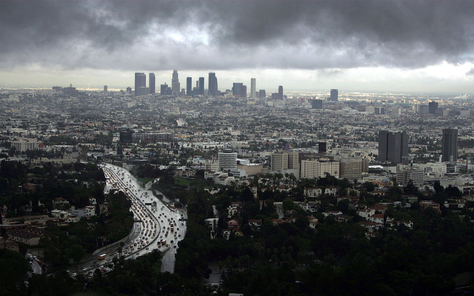 гороа тучки los angeles здания лос анджелес небо мегаполис