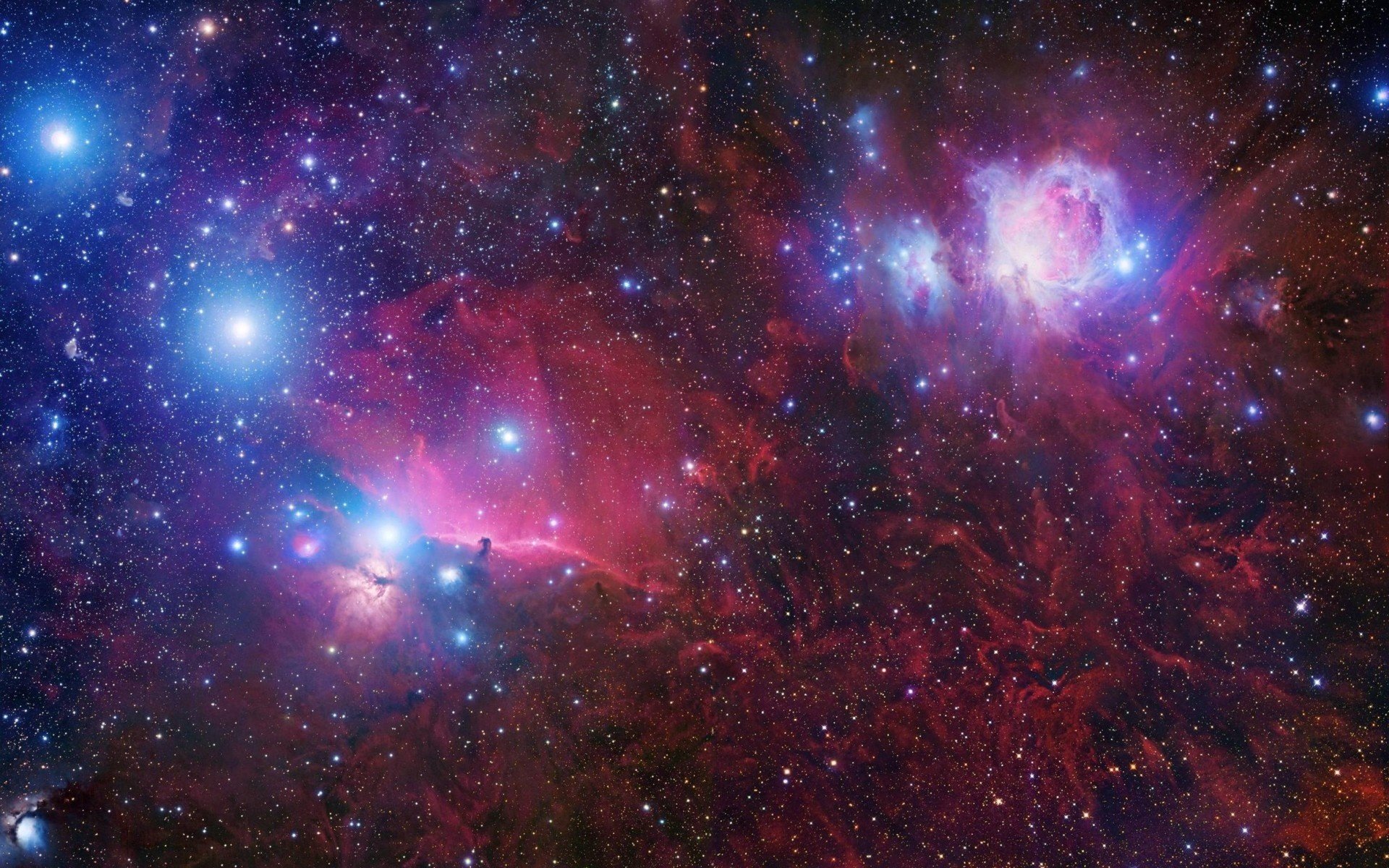 cosmos constelación de orión nebulosa estrellas universo espacio exterior