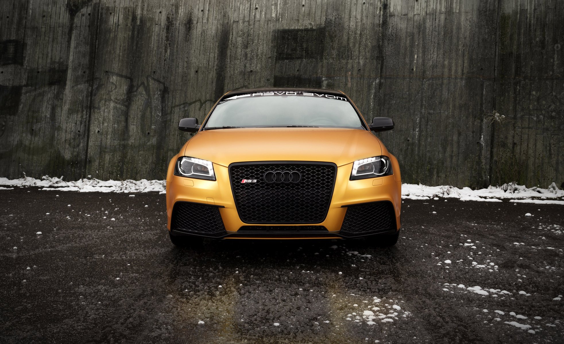 chwabenfolia audi rs3 spirtback gold orange front front audi gold