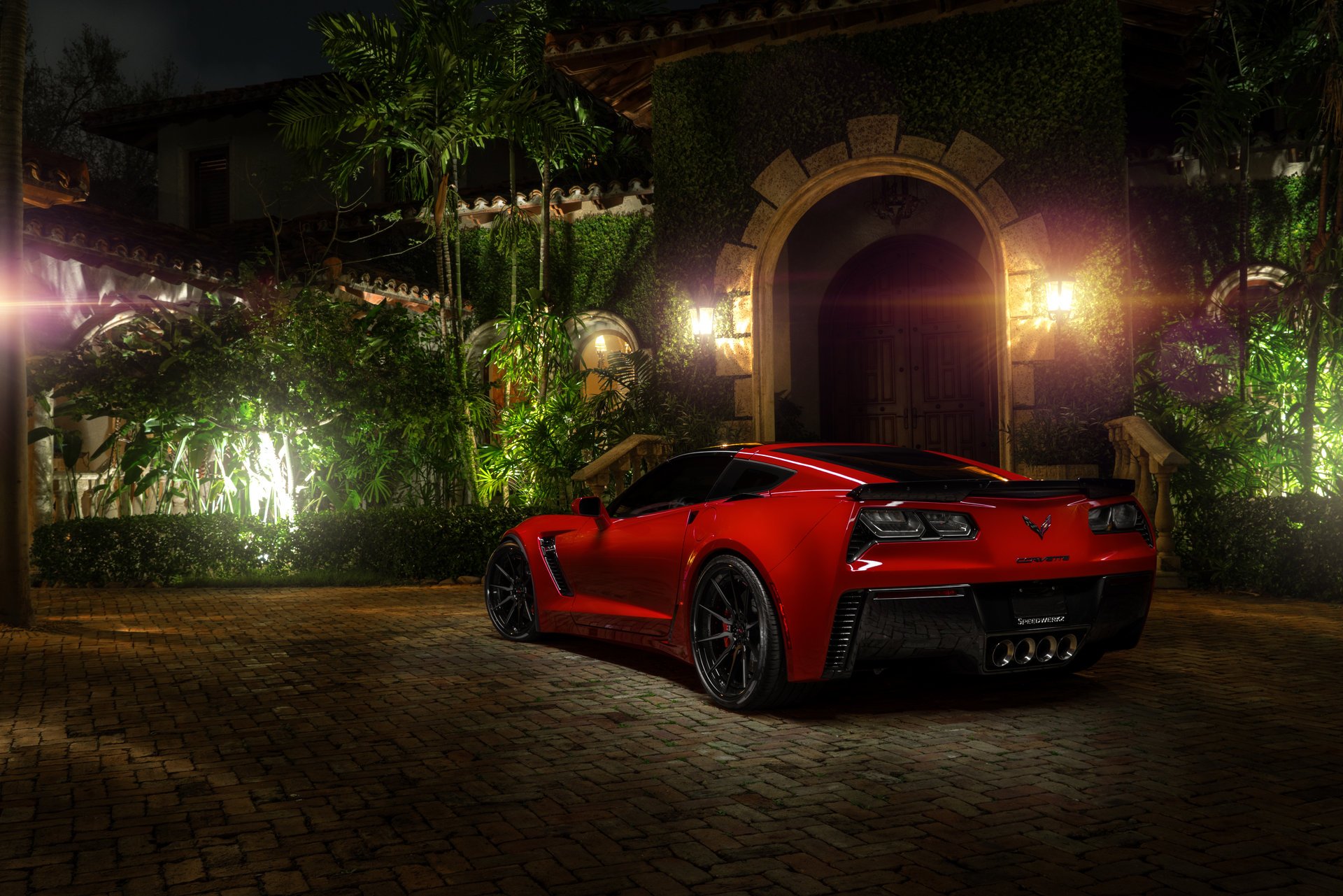 chevrolet corvette c7 z06 czerwony hq tapety tapety samochodowe