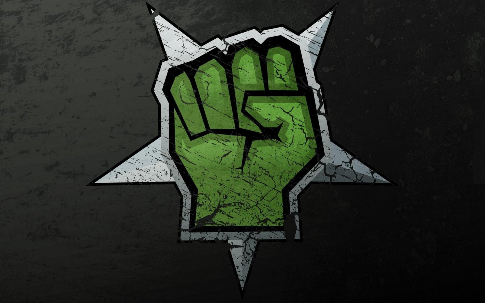 texture cone background minimalism green resistance fist star