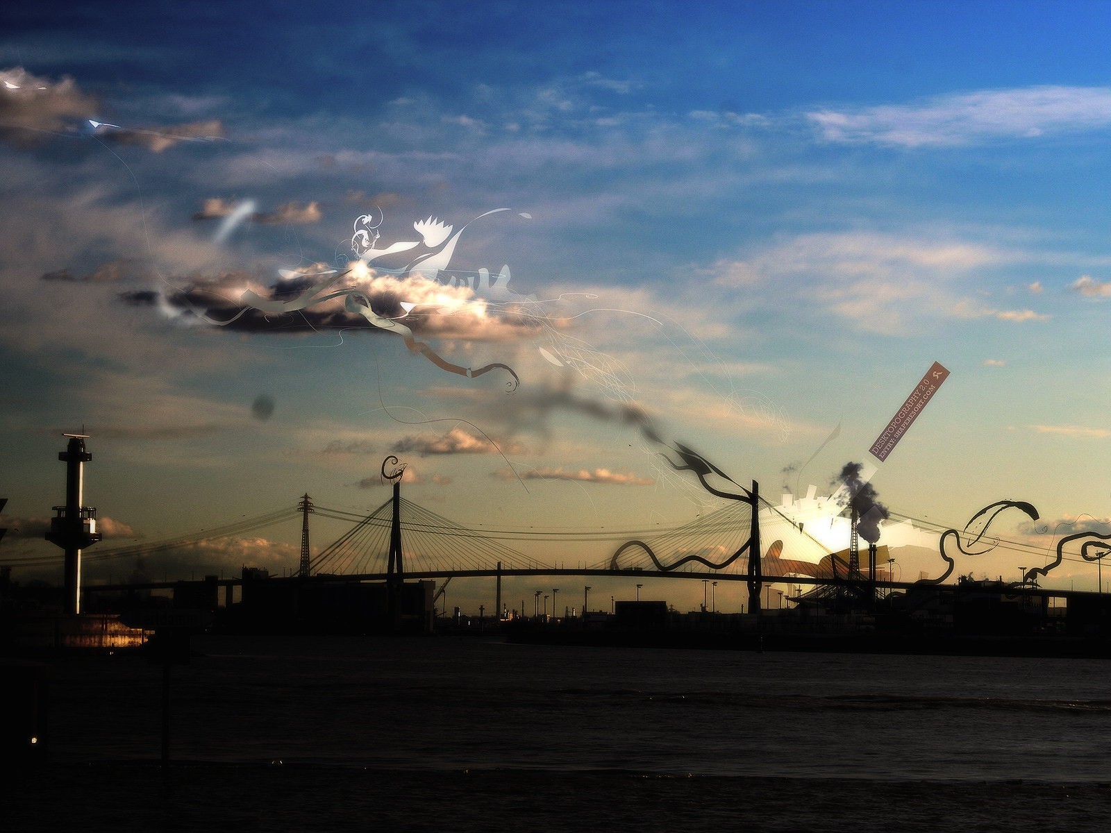 verarbeitung brücke himmel