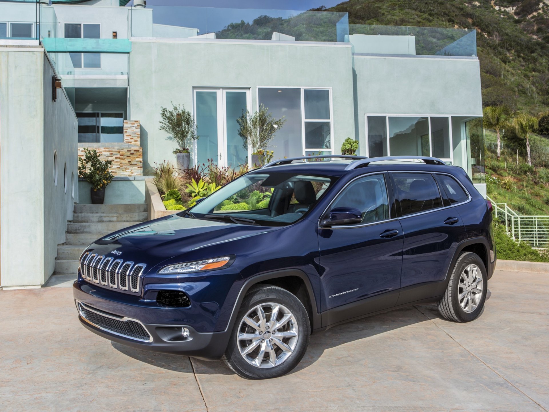 jeep cherokee limited blau suv