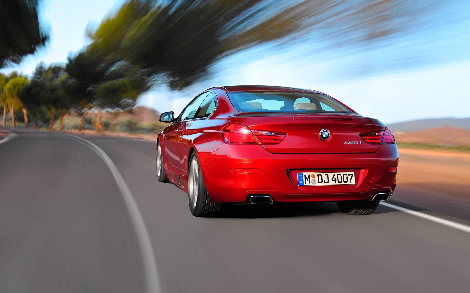 bmw 6 series car boomer red road in motion