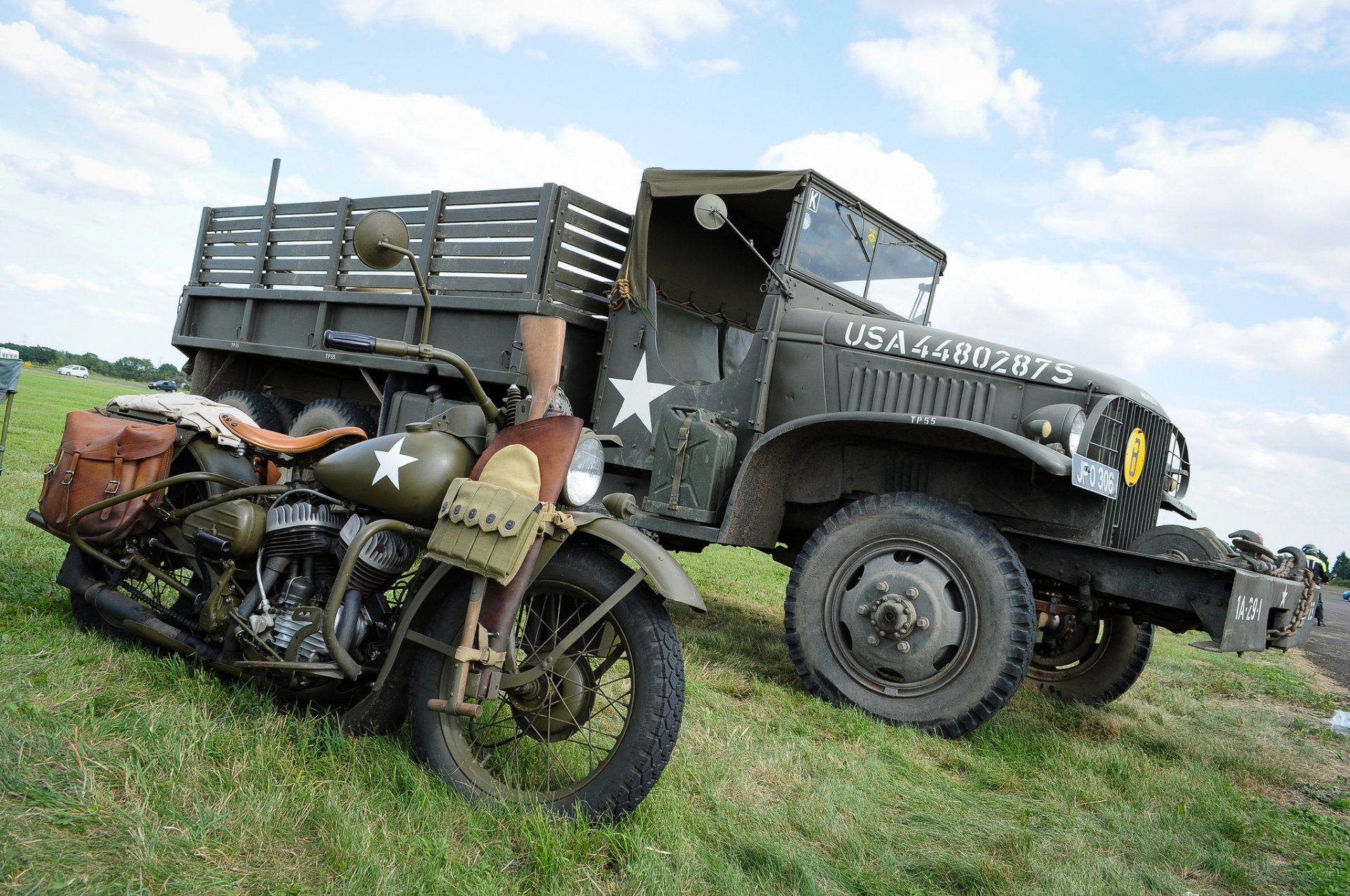 gmc cckw jimmy camión harley-davidson wla militar motocicleta equipo militar tiempos segunda mundo guerra