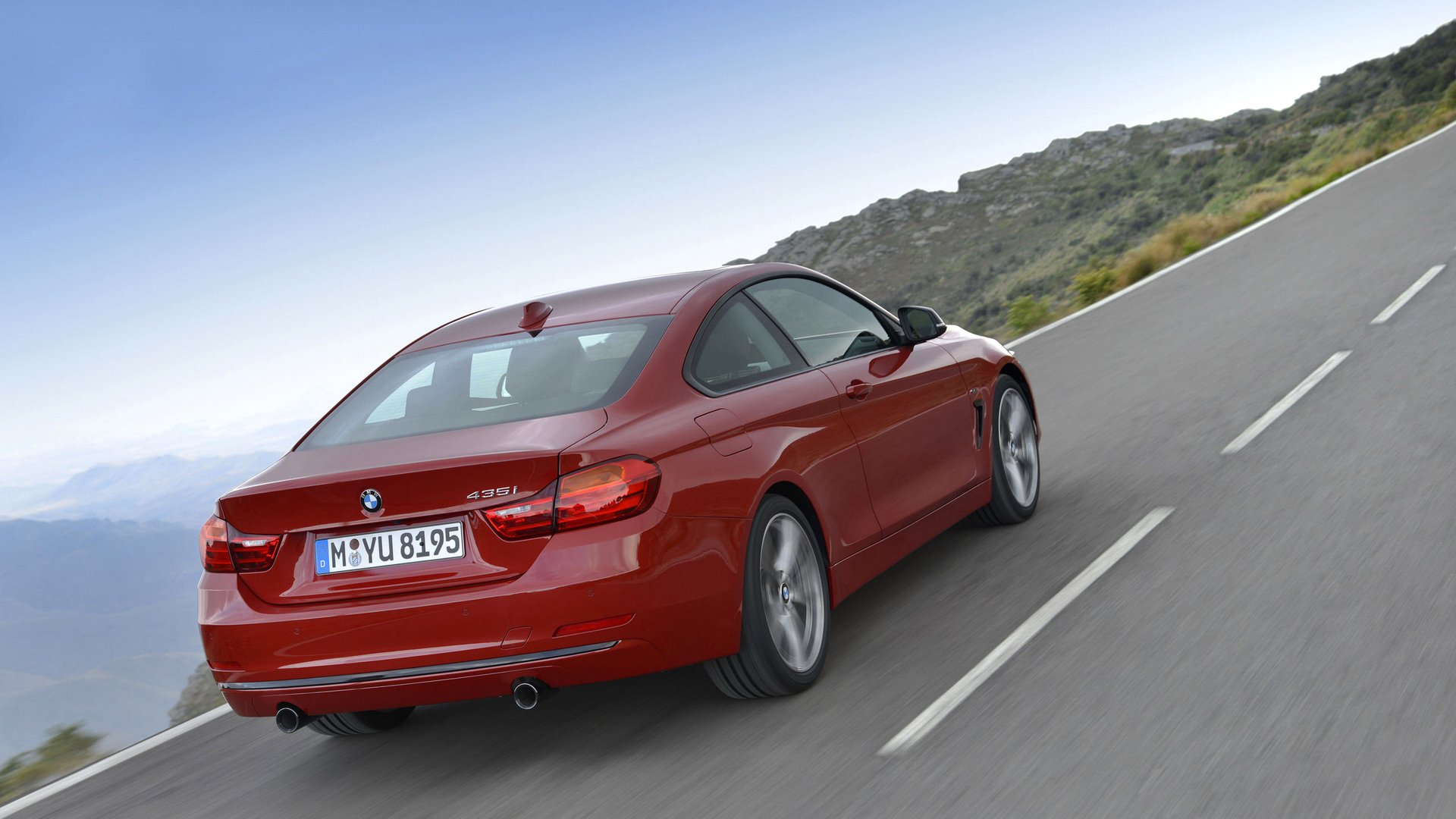 bmw fourth series coupe road landscape 435i