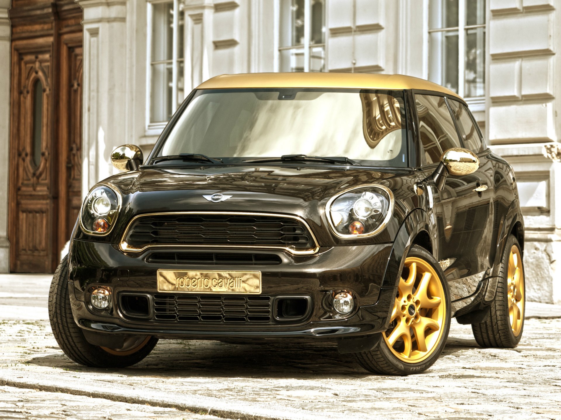 mini cooper s paceman roberto cavalli przód reflektory samochód