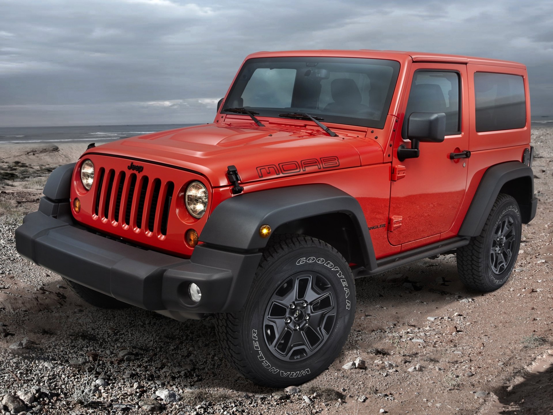 jeep wrangler moab rengler rouge avant