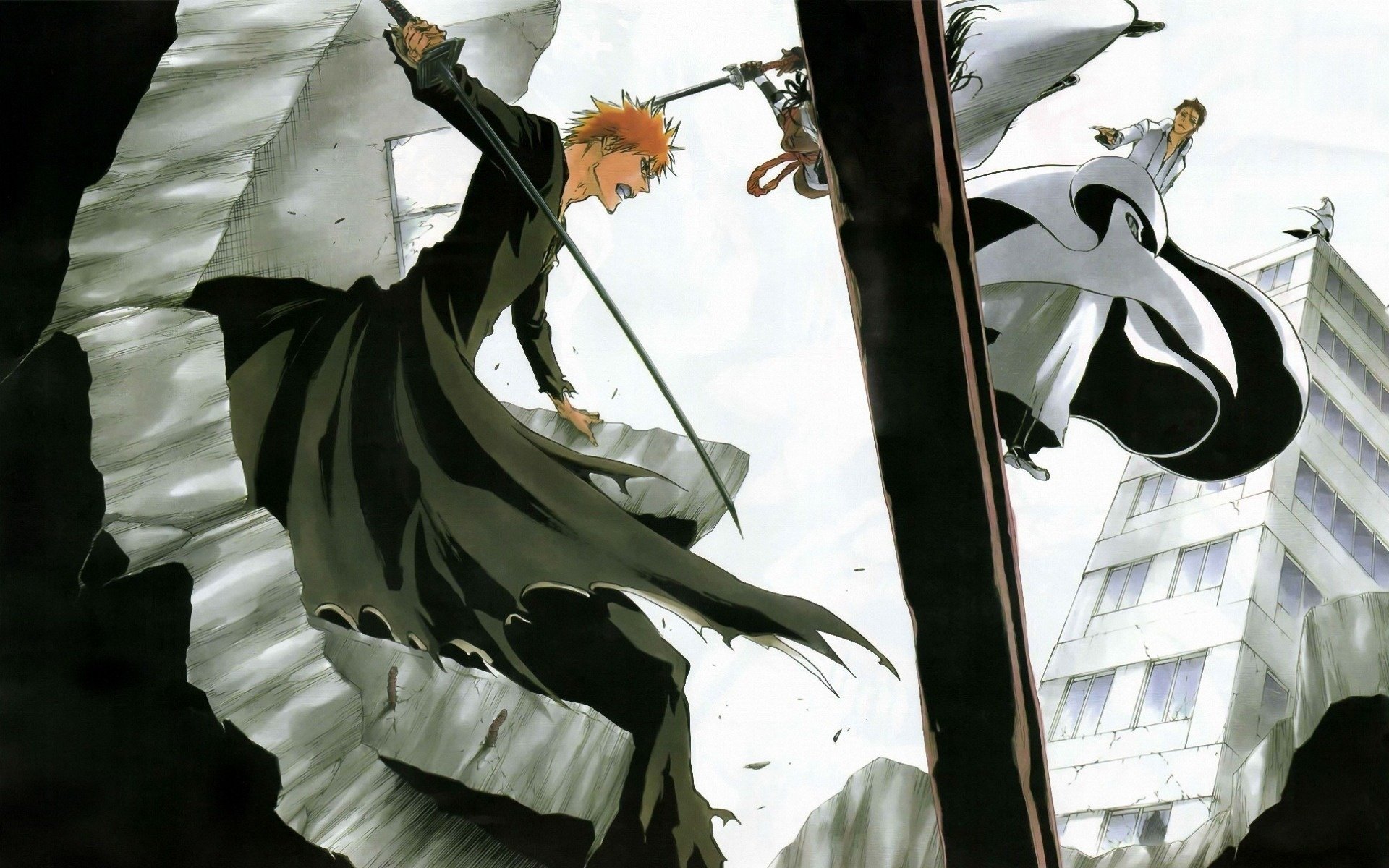 gin tousen anime capitán aizen lucha-a bleach batalla ichigo dibujos bleach guerreros-a hombres-a