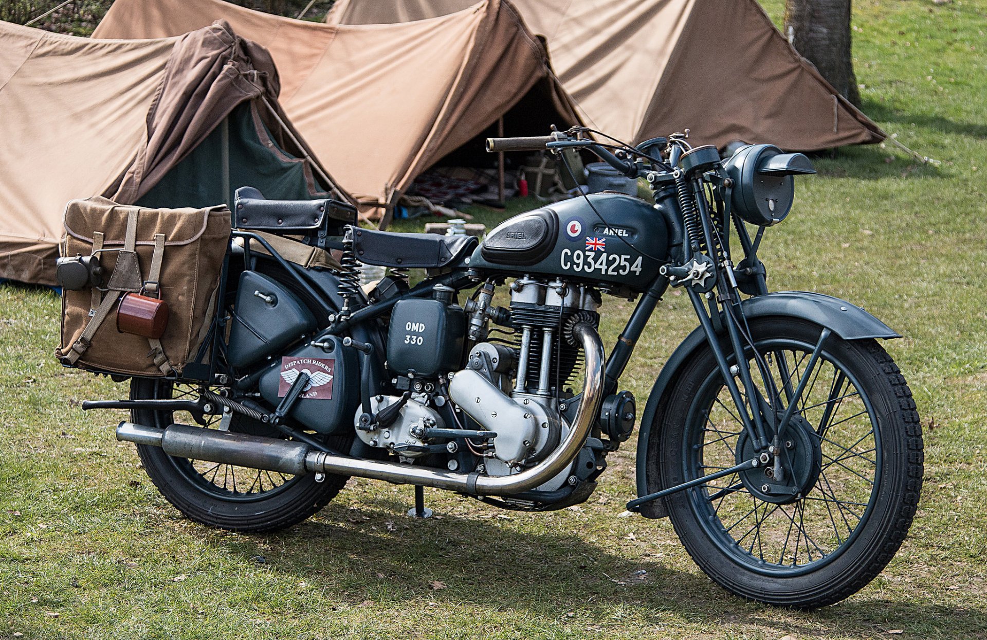 motocicleta ariel w / n. g. ejército tiempos segunda mundo guerra