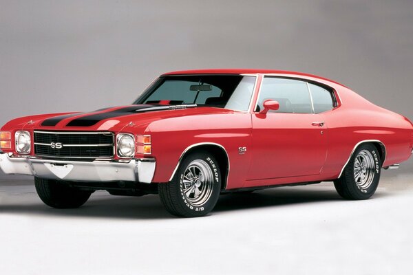 Klassischer roter Chevrolet Chevelle SS von 1971