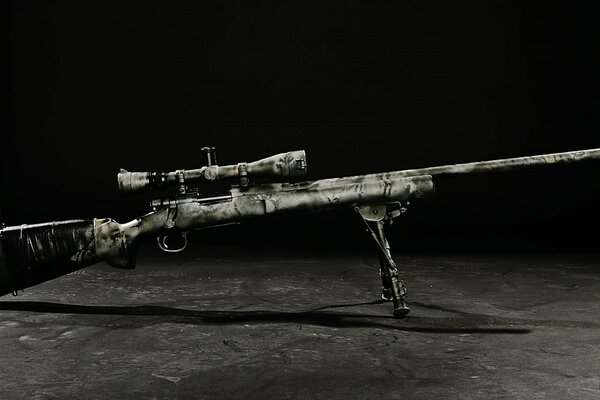 Well-camouflaged large-caliber sniper rifle