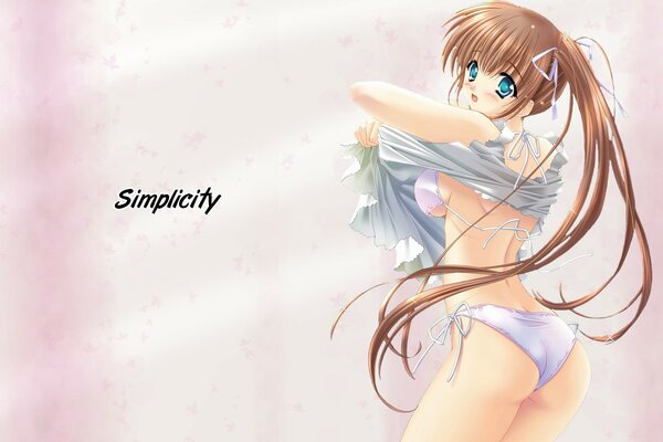 Anime girl en lingerie