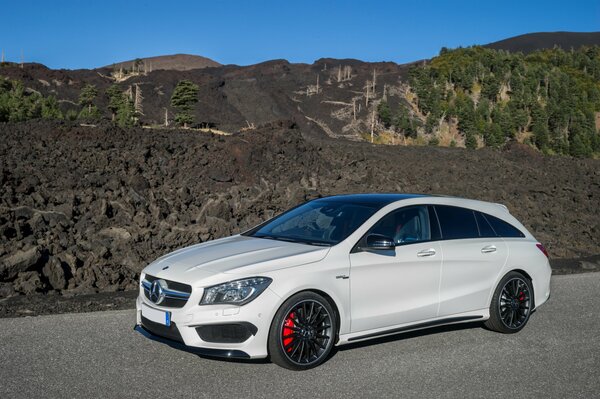 A chic white business class car