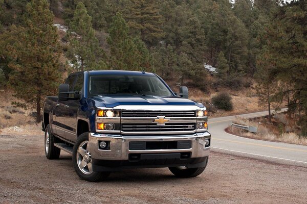 Chevrolet on the side of the American road