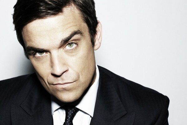 Musician Robbie Williams with beautiful eyes