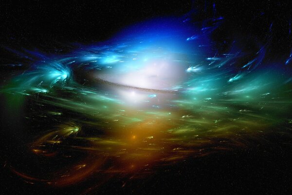 Nebulosa del arco iris en el espacio exterior