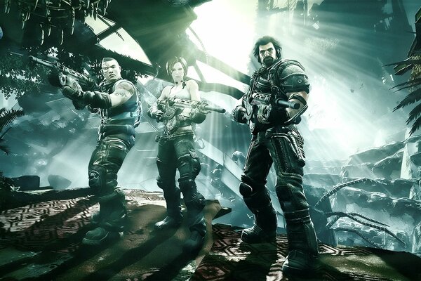 Drei Soldaten aus dem Spiel Bulletstorm