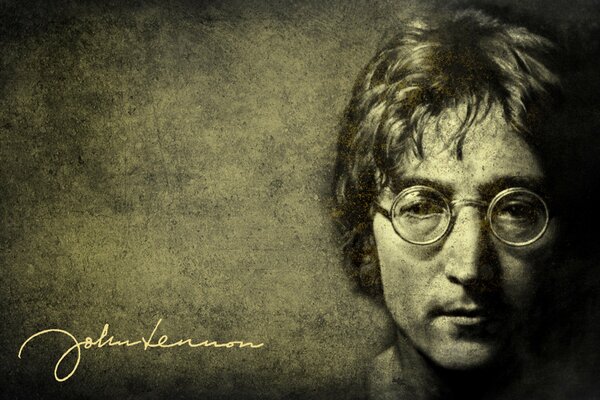 Retrato del legendario John Lennon