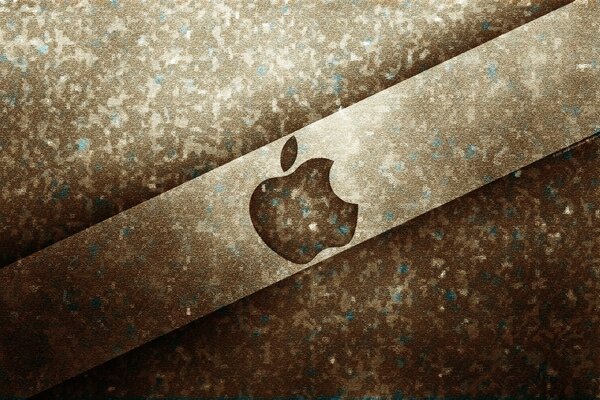 Logo texture emblema Apple