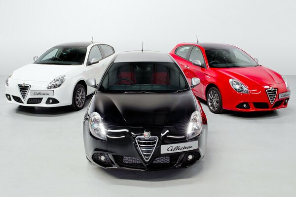 Hermoso modelo de coche alfa Romeo